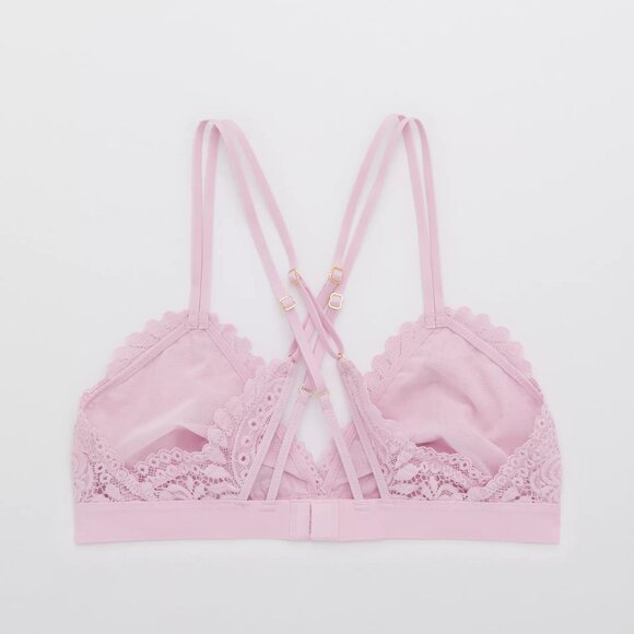 Aerie Far Out Lace Strappy Triangle Bralette - Picture 2 of 10